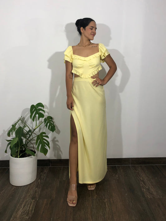 Kira dress - Baby yellow