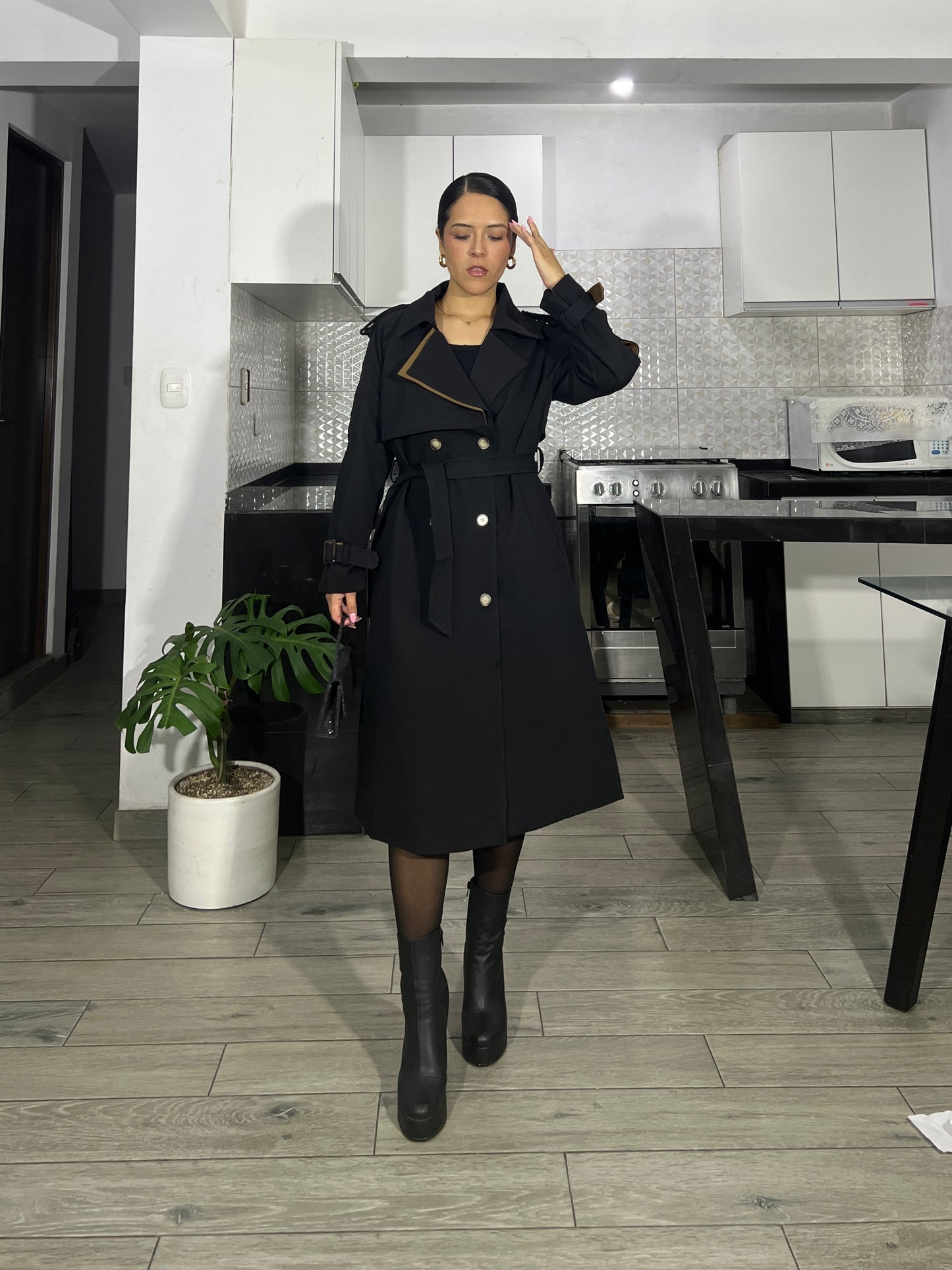 TRENCH COAT VALENTINA - NEGRO